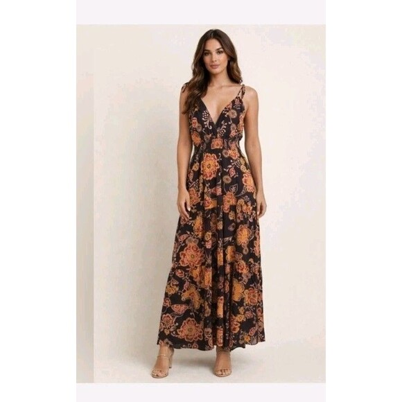 Patrons of Peace Dresses & Skirts - Patrons of Peace Thalia Floral Maxi Dress Boho Festival Cottage Core Festival M